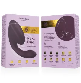 WOMANIZER - DUO NEXT DOPPELTER KLITORIS- and G-PUNKT-STIMULATOR DUNKELLILA