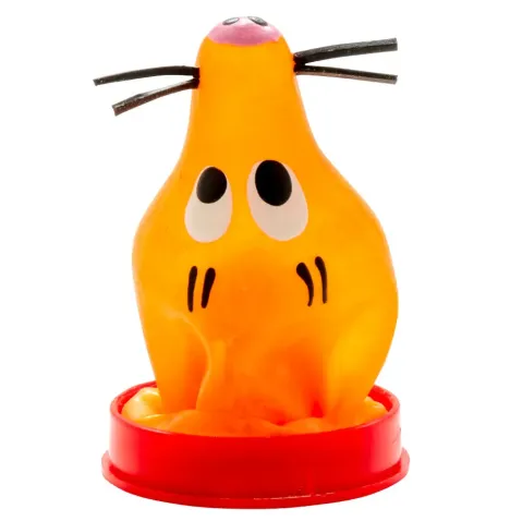 CONDOMERIE - HANDPAINTED NOVELTY CONDOMS FOX GLUED