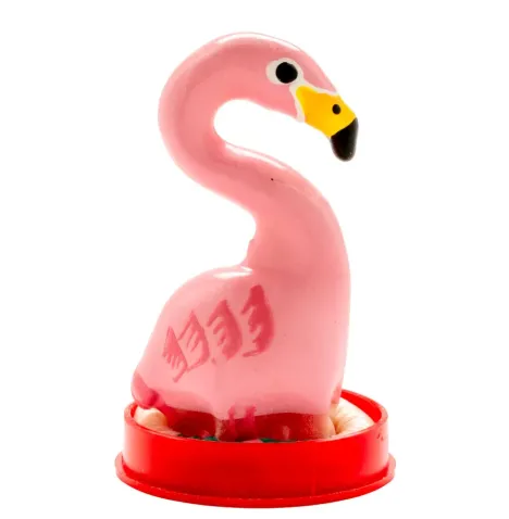 CONDOMERIE - HANDPAINTED NOVELTY CONDOMS FLAMINGO PINK