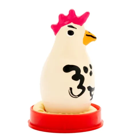 CONDOMERIE - PRÉSERVATIFS FANTAISIE PEINTS À LA MAIN COQ COCKY