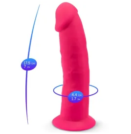 SILEXD - MODELO 2 PENE REALÍSTICO SILICONA PREMIUM SILEXPAN FUCSIA 19.2 CM