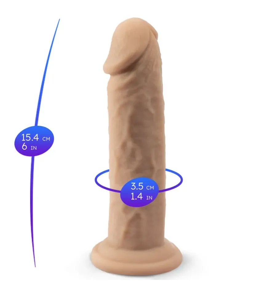 SILEXD - MODELLO PENE REALISTICO 2 SILICONE TERMOREATTIVO 15,4 CM