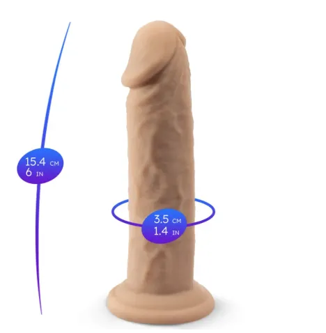SILEXD - MODELLO PENE REALISTICO 2 SILICONE TERMOREATTIVO 15,4 CM