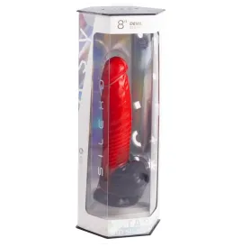 SILEXD - DEVIL DILDO FANTASY SILICONE LIQUIDO TERMOREATTIVO ROSSO NERO 20,3 CM
