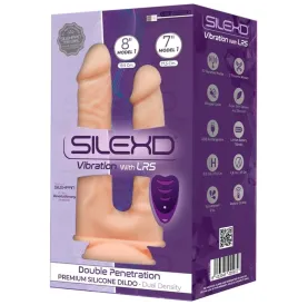 SILEXD - MODELL 1 REALISTISCHER PENIS-DOPPELPENETRATIONSVIBRATOR PREMIUM SILEXPAN SILIKON FERNBEDIENUNG 17.5 - 19.5 CM