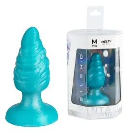SILEXD - MELTY PLUG ANAL FANTASY SILICONA LIQUIDA TERMOREACTIVO AZUL CELESTE 9.2 CM