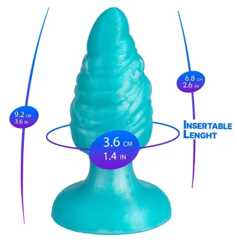SILEXD - MELTY PLUG ANAL FANTASY SILICONA LIQUIDA TERMOREACTIVO AZUL CELESTE 9.2 CM