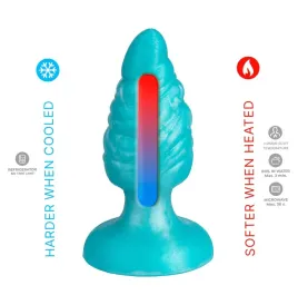 SILEXD - MELTY PLUG ANAL FANTASY SILICONE LIQUIDE THERMOREACTIVE BLEU CÉLESTE 9,2 CM