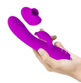 PRETTY LOVE - REGINA VIBRADOR-SUCCIONADOR RECARGABLE MORADO