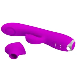 PRETTY LOVE - VIBRATEUR RECHARGEABLE REGINA - GEL À ASPIRATION VIOLET