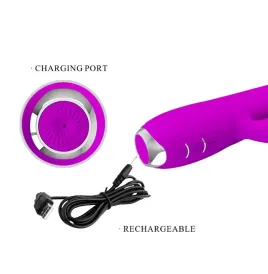 PRETTY LOVE - REGINA VIBRADOR-SUCCIONADOR RECARGABLE MORADO