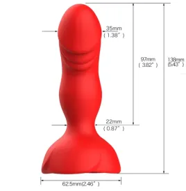 ARMONY - EXTREME A BLOOM ROSE VIBRATOR and ANALSTECKER FERNBEDIENUNG ROT