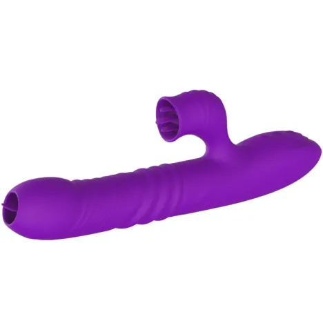 ARMONY - FULLY G SPOT RABBIT VIBRATOR WITH STIMULATING TONGUE VIOLET HEAT EFFECT