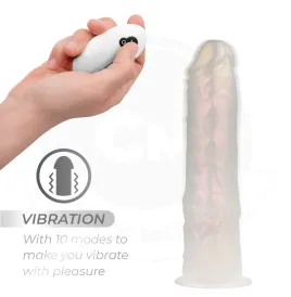 COCK MILLER - DILDO CON VENTOSA, LUCI E VIBRAZIONE CON TELECOMANDO BIANCO 19,5 CM