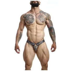 MOB - DNGEON JOCKSTRAP A PRESIÓN GRIS TALLA ÚNICA