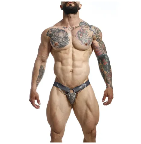 MOB - DNGEON JOCKSTRAP A PRESIÓN GRIS TALLA ÚNICA