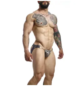 MOB - DNGEON JOCKSTRAP A PRESIÓN GRIS TALLA ÚNICA