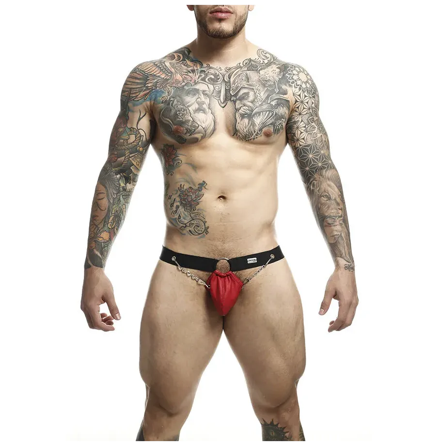 MOB - DNGEON RED JOCKSTRAP WITH CHAINS ONE SIZE MOB - DNGEON RED JOCKSTRAP WITH CHAINS ONE SIZE
