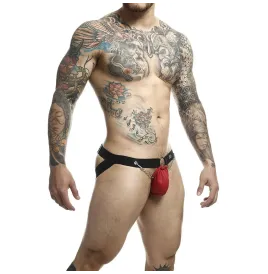 MOB - DNGEON JOCKSTRAP ROSSO CON CATENE TAGLIA UNICA