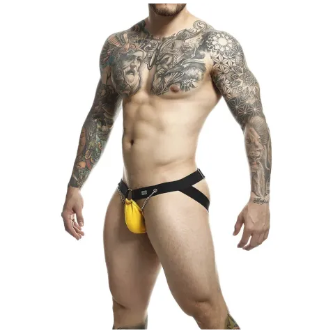 MOB - DNGEON JOCKSTRAP GIALLO CON CATENE TAGLIA UNICA