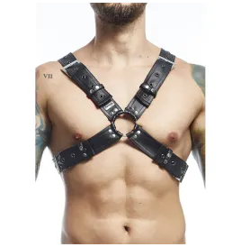 MOB - DNGEON SCHWARZER HARNESS-GÜRTEL, EINHEITSGRÖSSE X