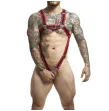 MOB - DNGEON RED CROSSED PENIS HARNESS ONE SIZE MOB - DNGEON RED CROSSED PENIS HARNESS ONE SIZE