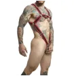 MOB - DNGEON RED CROSSED PENIS HARNESS ONE SIZE MOB - DNGEON RED CROSSED PENIS HARNESS ONE SIZE