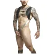 MOB - DNGEON HARNESS WITH GOLDEN PENIS RING ONE SIZE MOB - DNGEON HARNESS WITH GOLDEN PENIS RING ONE SIZE