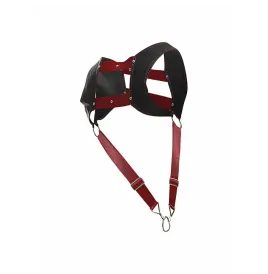 MOB - DNGEON HARNESS MIT ROTEM PENISRING EINE GRÖSSE