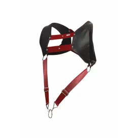 MOB - DNGEON HARNESS MIT ROTEM PENISRING EINE GRÖSSE