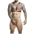 MOB - DNGEON RED HARNESS WITH CHAINS ONE SIZE MOB - DNGEON RED HARNESS WITH CHAINS ONE SIZE