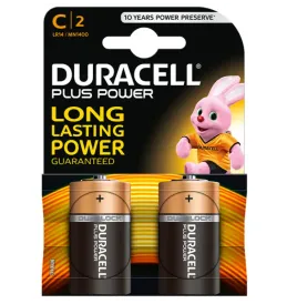 DURACELL - BATTERIE PLUS POWER C LR14 2 UNITÉS