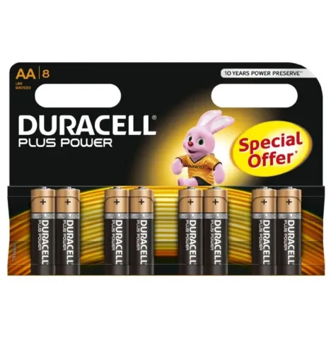 DURACELL - PLUS POWER PILA ALCALINA AA LR6 BLISTER8