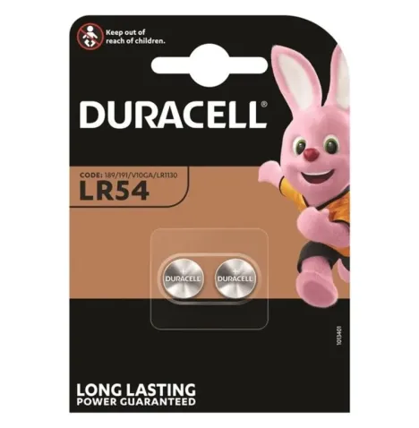 DURACELL - ALKALINE BUTTON BATTERY LR54 LR1130 AG10 1,5V 2 UNIT