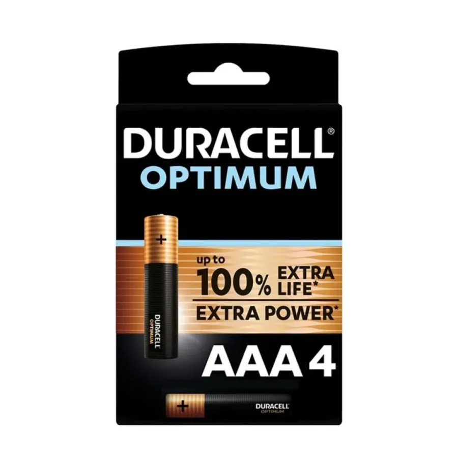 DURACELL - OPTIMUM 200 ALKALINE BATTERIE AAA LR03 4 EINHEIT DURACELL - OPTIMUM 200 ALKALINE BATTERIE AAA LR03 4 EINHEIT