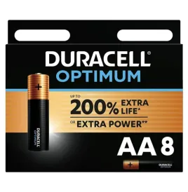DURACELL - PILE ALCALINE OPTIMUM 200 AA LR6 8 UNIT