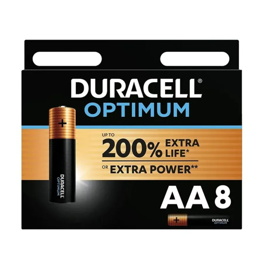 DURACELL - PILE ALCALINE OPTIMUM 200 AA LR6 8 UNIT DURACELL - PILE ALCALINE OPTIMUM 200 AA LR6 8 UNIT
