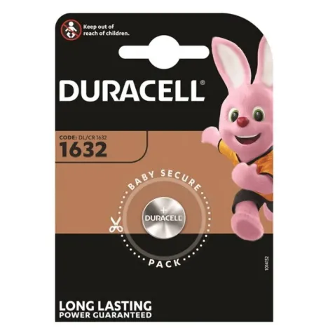 DURACELL - BATTERIA BOTTONE LITIO CR1632 3V 1 UNIT