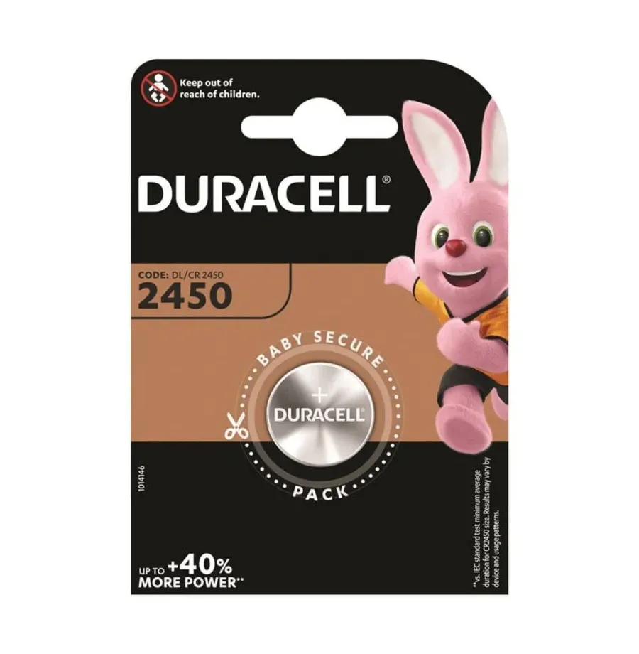 DURACELL - PILA BOTON LITIO CR2450 3V BLISTER1 DURACELL - PILA BOTON LITIO CR2450 3V BLISTER1