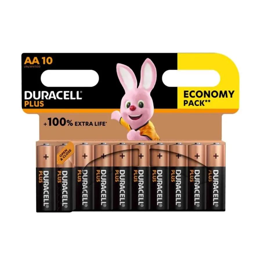 DURACELL - PLUS POWER 100 PILA ALCALINA AA LR6 BLISTER10 DURACELL - PLUS POWER 100 PILA ALCALINA AA LR6 BLISTER10