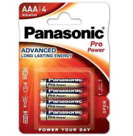 PANASONIC - PILES ALCALINES PRO POWER AAA LR03 BLISTER4