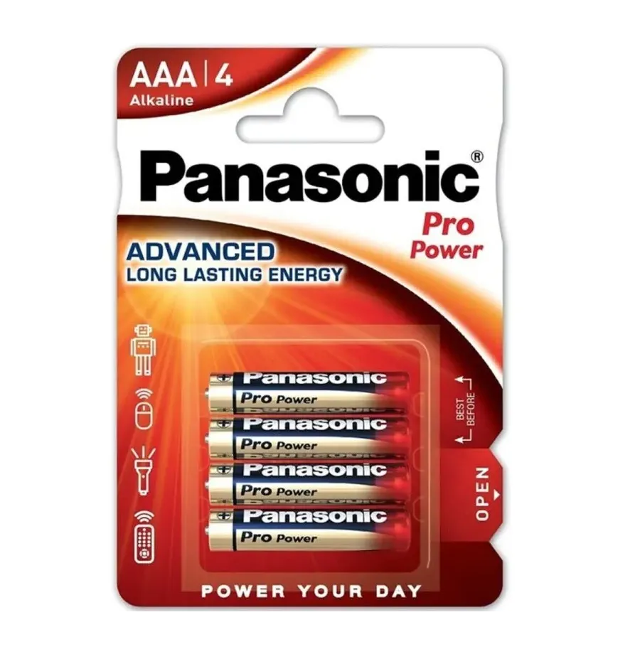 PANASONIC - PILES ALCALINES PRO POWER AAA LR03 BLISTER4 PANASONIC - PILES ALCALINES PRO POWER AAA LR03 BLISTER4