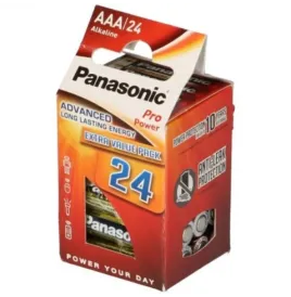 PANASONIC - PACK DE 24 PILES ALCALINES AAA LR03 PRO POWER
