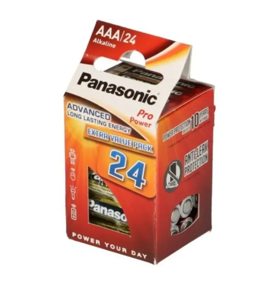 PANASONIC - BATTERIA ALCALINE AAA PRO POWER LR03 CONFEZIONE24 PANASONIC - BATTERIA ALCALINE AAA PRO POWER LR03 CONFEZIONE24