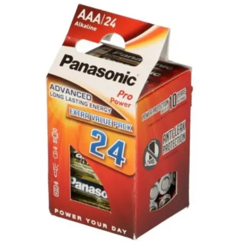 PANASONIC - PACK DE 24 PILES ALCALINES AAA LR03 PRO POWER