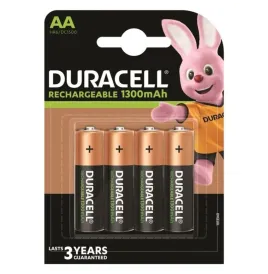 DURACELL - BATTERIA RICARICABILE HR6 AA 1300mAh 4 UNIT