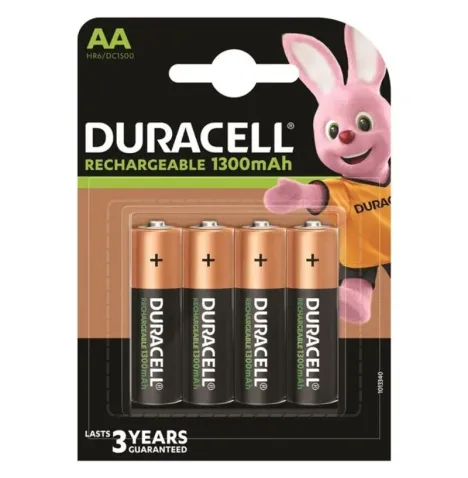 DURACELL - BATTERIA RICARICABILE HR6 AA 1300mAh 4 UNIT