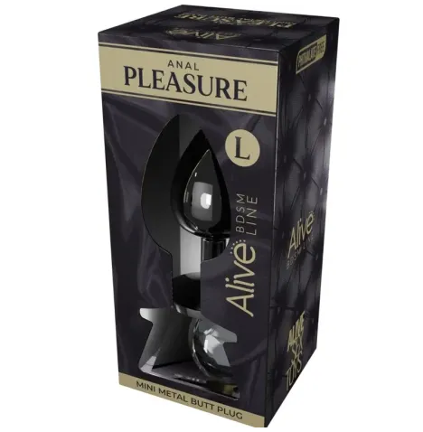 ALIVE - ANAL PLEASURE MINI PLUG METALL SCHWARZ GRÖSSE L