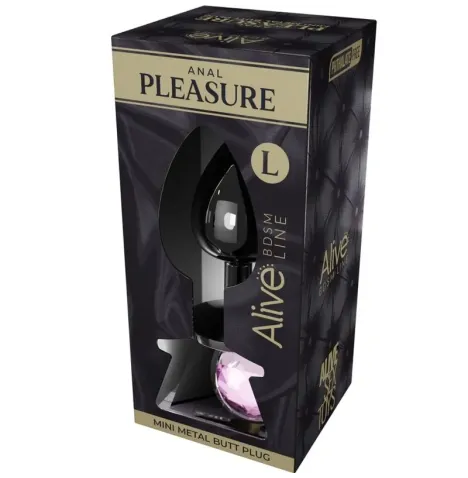 ALIVE - MINI PLUG DE PLAISIR ANAL MÉTAL ROSE TAILLE L