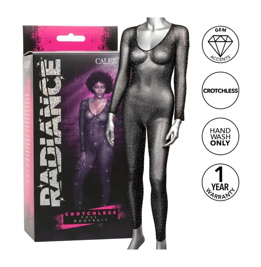 CALEXOTICS - RADIANCE CROTCHLESS FULL BODYSUIT RHINE CALEXOTICS - RADIANCE CROTCHLESS FULL BODYSUIT RHINE
